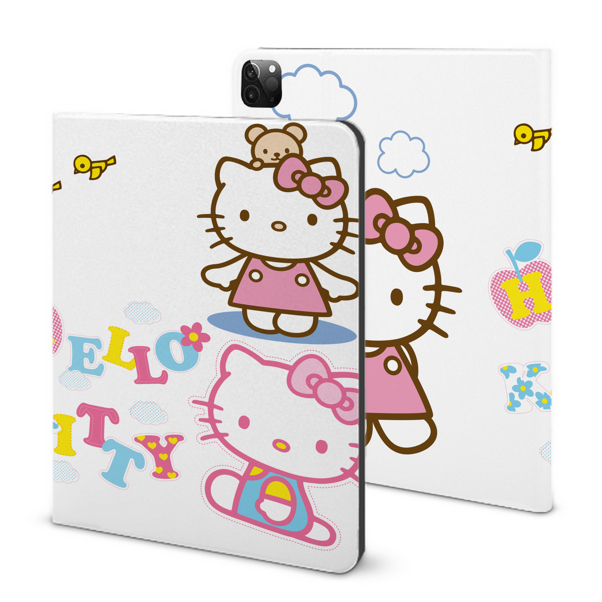 （画像用） Hello Kitty ハローキティ IPadケース ペンホルダー付き ブックスタイルデザイン